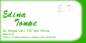 edina tompe business card